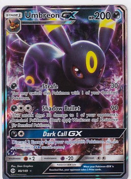 *MP* Umbreon GX 80/149 Pokemon Sun & Moon Base Set