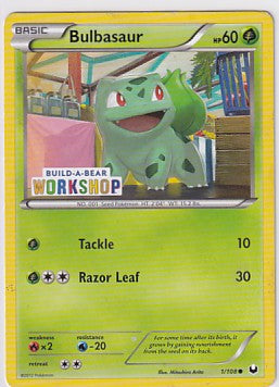 *DMG* Bulbasaur 1/108 Build A Bear Workshop Exclusive Pokemon Promo