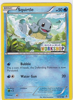 *DMG* Squirtle 14/101 Build A Bear Workshop Exclusive Pokemon Promo