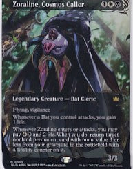 Zoraline Cosmos Caller Borderless Raised Foil - Bloomburrow R 355 Magic the Gathering Card