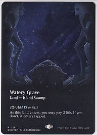 Watery Grave Borderless Galaxy Foil - Edge of Eternities R 381 Magic the Gathering Card