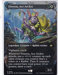 Finneas Ace Archer Borderless Raised Foil - Bloomburrow R 348 Magic the Gathering Card