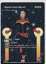 Heaven Sent Marvel Archangel of Thune Borderless Foil - Marvel Eternal Legal Magic the Gathering Card
