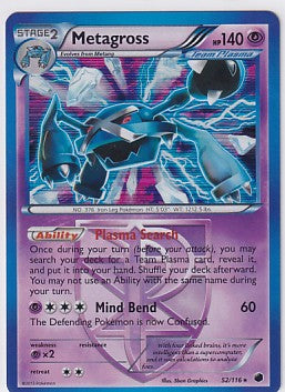 *LP* Metagross (Team Plasma) 52/116 Pokemon Black & White Plasma Freeze