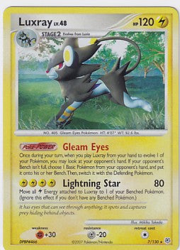 *LP* Luxray 7/130 Pokemon Diamond & Pearl Base Set