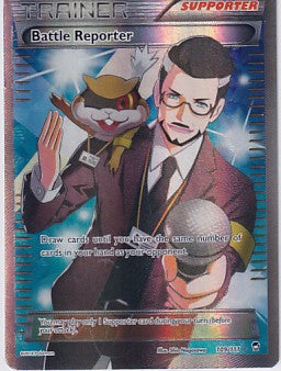 *LP* Battle Reporter Trainer Ultra Rare Full Art - XY Furious Fists 109/111 Pokemon Card