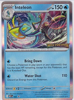 Inteleon Holo Promo - Mega Evolution Promos 002 Pokemon Card