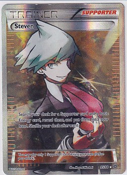 *HP* Steven Full Art Ultra Rare - XY Ancient Origins 95/98 Pokemon Card