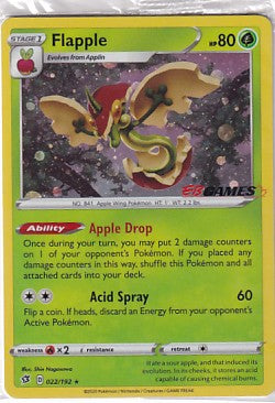 Flapple STAMPED & SEALED - EB Games Exclusive Holo 022/192 Pokemon Card