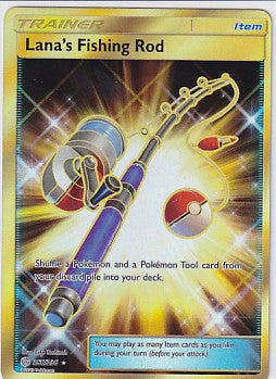 Lana's Fishing Rod Secret Rare - Cosmic Eclipse 266/236 Pokemon Card