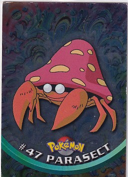 *DMG* Parasect #47 Holofoil 1999 Topps Pokemon TV Animation Series 1 (#2)