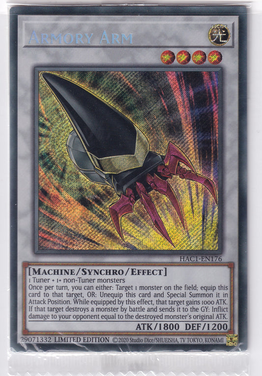 Armory Arm HAC1-EN176 Yu-Gi-Oh! Hidden Arsenal: Chapter 1  SEALED