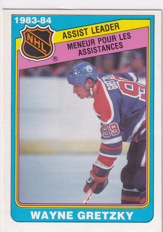 1984-85 O-Pee-Chee Wayne Gretzky Assist Leader #382