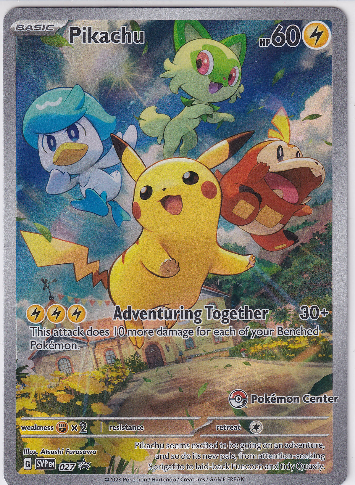 Pikachu (Pokemon Center Exclusive) Scarlet & Violet Promo Promo 027