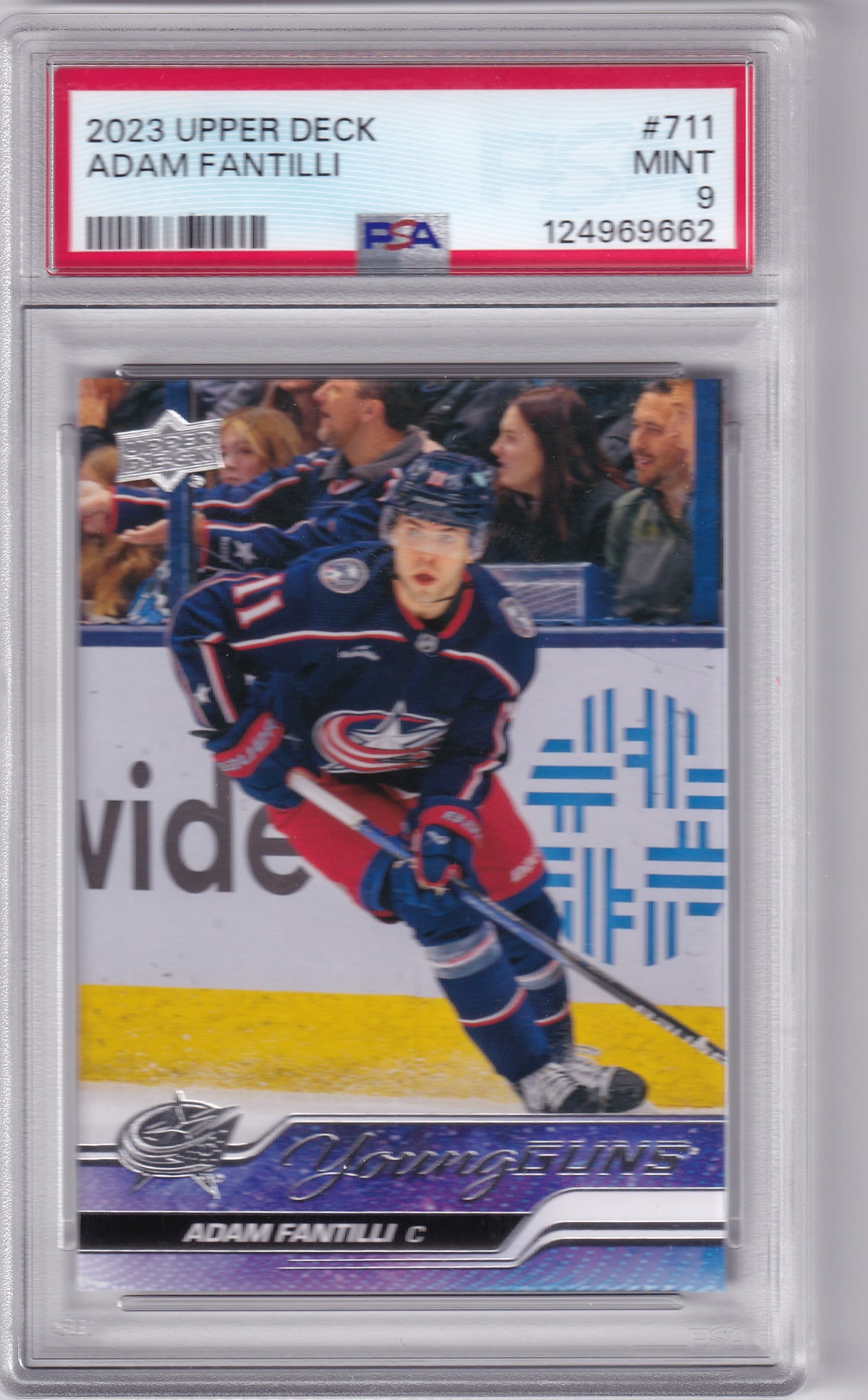 2023-24 Upper Deck Extended Adam Fantili Young Guns #711 PSA 9