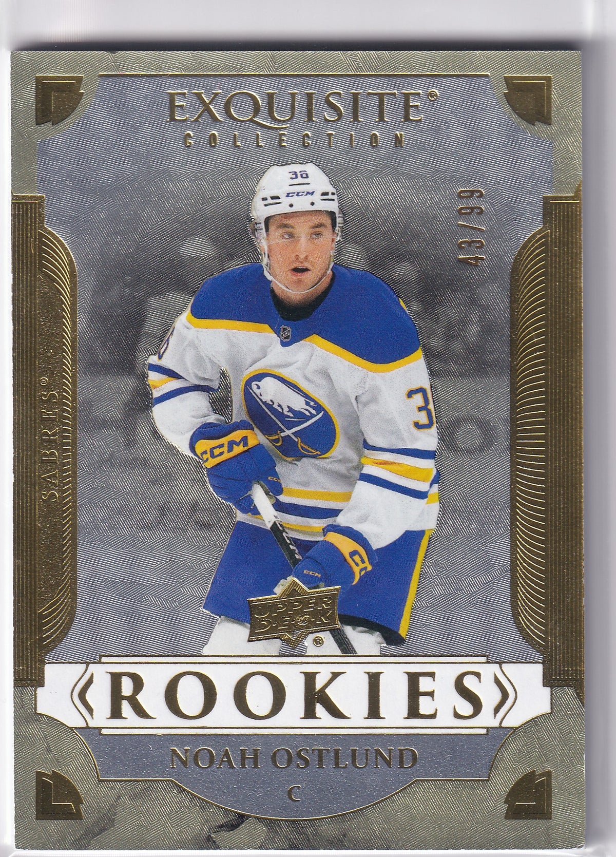 2025-26 Black Diamond Hockey Noah Ostlund Exquisite Collection Rookie 43/99 R-NO