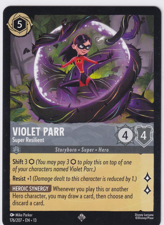 Violet Parr - Super Resilient 176/207 Super Rare  Disney Lorcana Attack Of The Vine