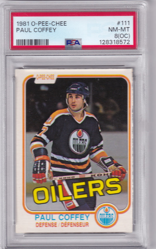 1981-82 O-Pee-Chee Paul Coffey #111 PSA 8(OC)