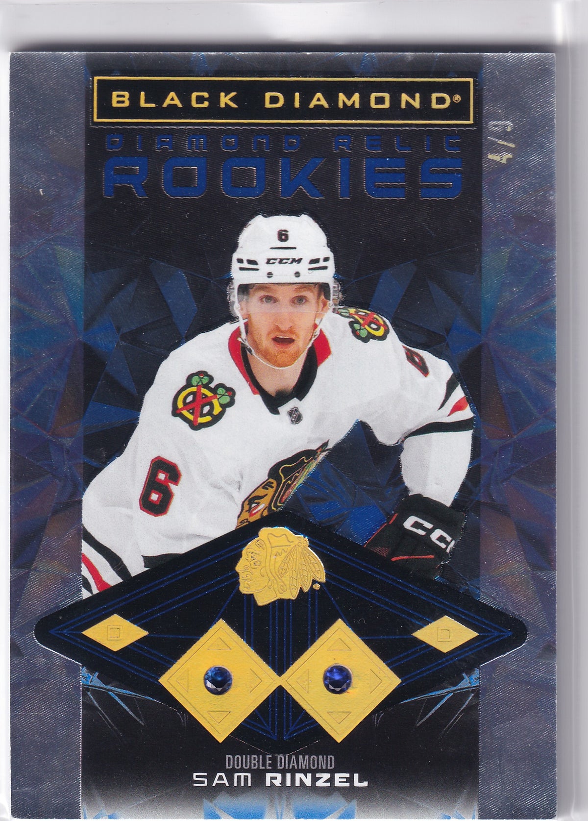 2025-26 Black Diamond Hockey Sam Rinzel Diamond Relic Rookies 4/9 BDR-SR