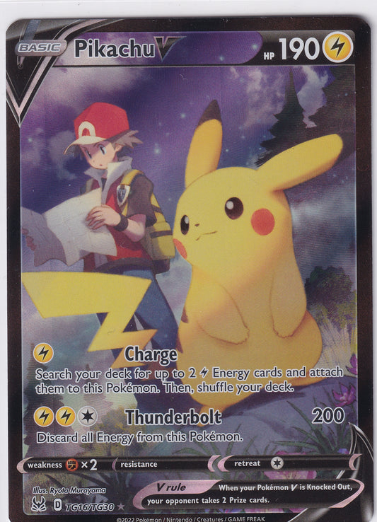 *LP* Pikachu V TG16/TG30 Pokemon Sword & Shield Lost Origin Trainer Gallery