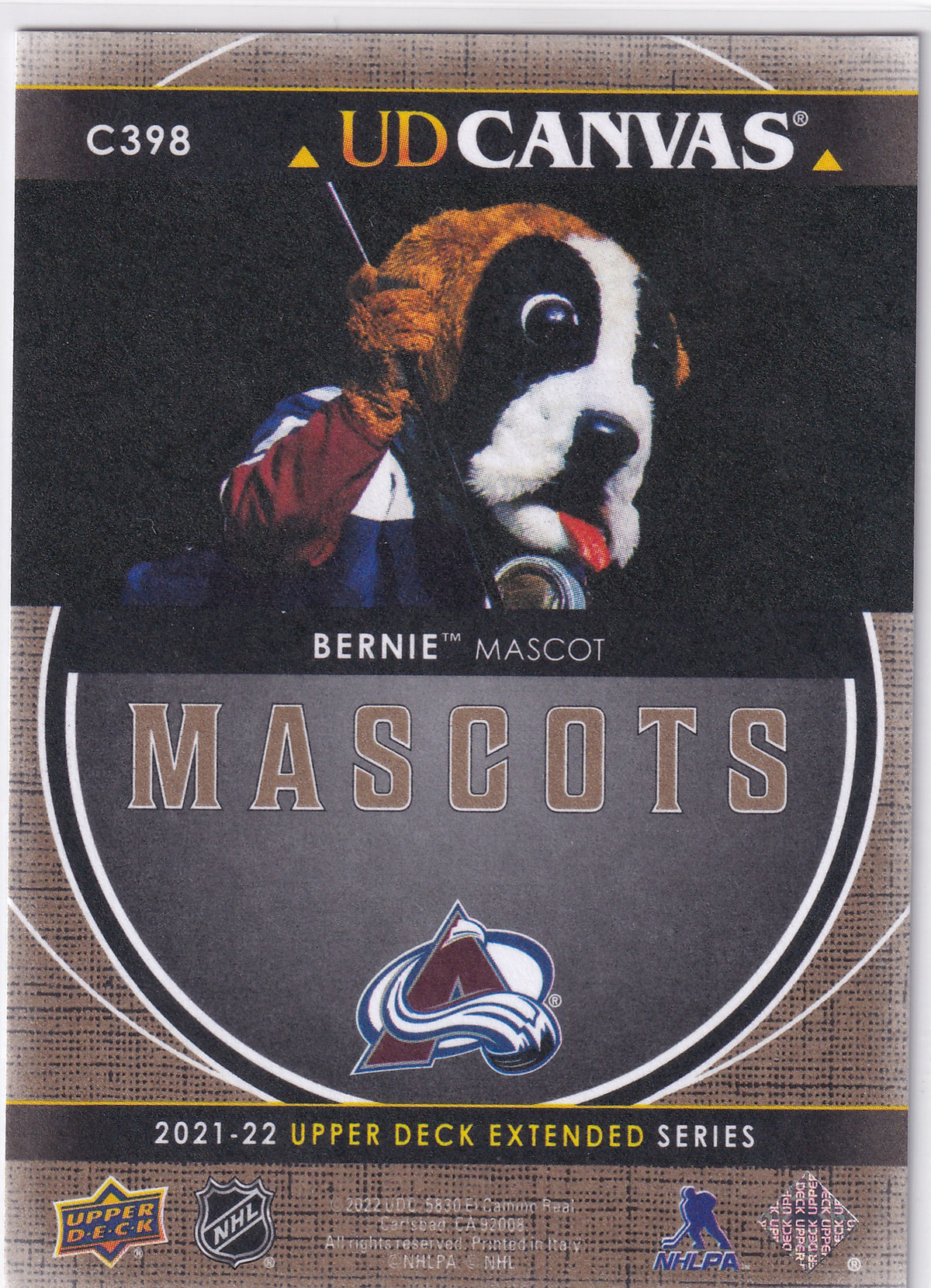 2021-22 Upper Deck Extended Series Bernie C398