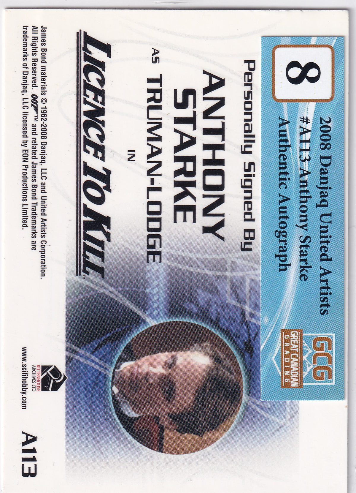 2008 James Bond Anthony Starke Licence To Kill Auto A113