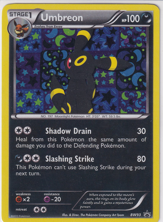 *LP* Umbreon Holo Rare Promo - Black & White Promo BW93 Pokemon Card
