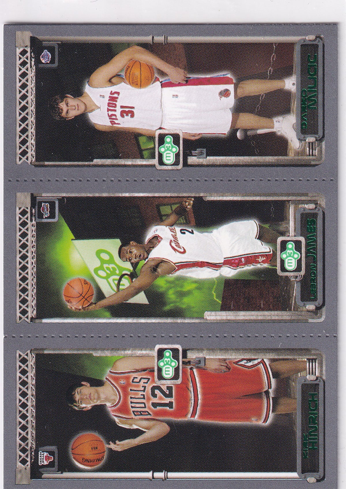 2003-04 Topps Rookie Matrix LeBron James Kirk Hinrich Darko Milicic RC