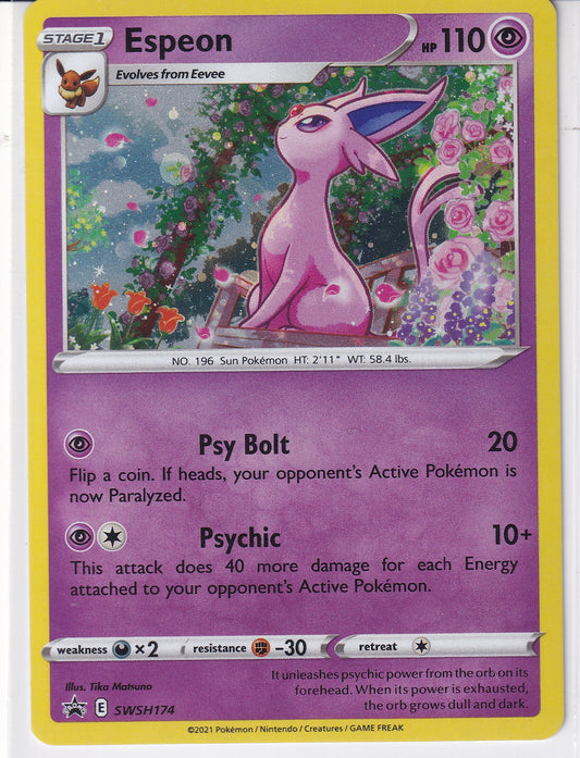 *MP* Espeon Holo Promo - Sword & Shield Promo SWSH174 Pokemon Card