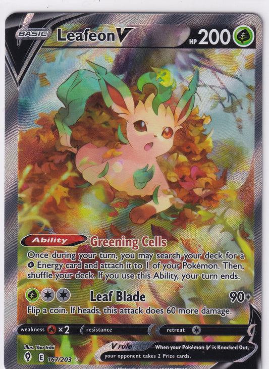 Leafeon V (Alternate Full Art) Evolving Skies Ultra Rare 167/203