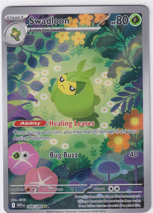 Swadloon Illustration Rare - White Flare 088/086 Pokemon Card