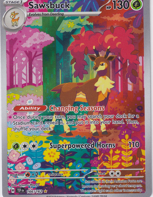 Sawsbuck Illustration Rare - Temporal Forces 166/162 Pokemon Card