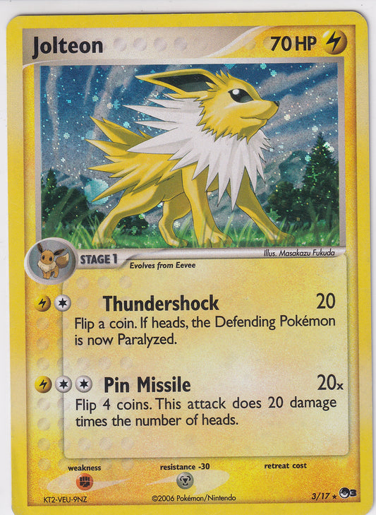 *MP* Jolteon Holo Rare - POP Series 3 3/17 Pokemon Card