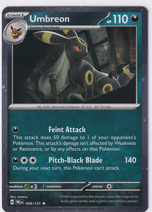 Umbreon 059/131 Cosmos Holo Pokemon Prismatic Evolutions