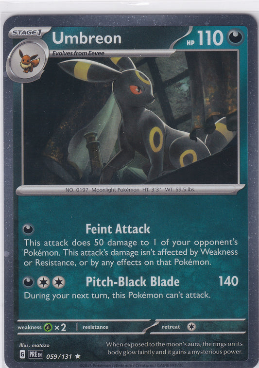 Umbreon 059/131 Costco Cosmos Holo Exclusive Pokemon Scarlet & Violet Prismatic Evolutions