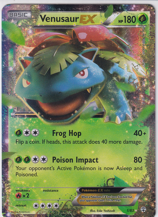 *LP* Venusaur EX Ultra Rare - Generations 1/83 Pokemon Card