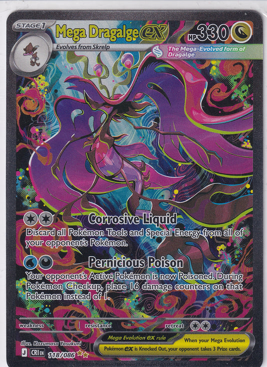 Mega Dragalge EX Special Illustration Rare - Chaos Rising 118/086 Pokemon Card