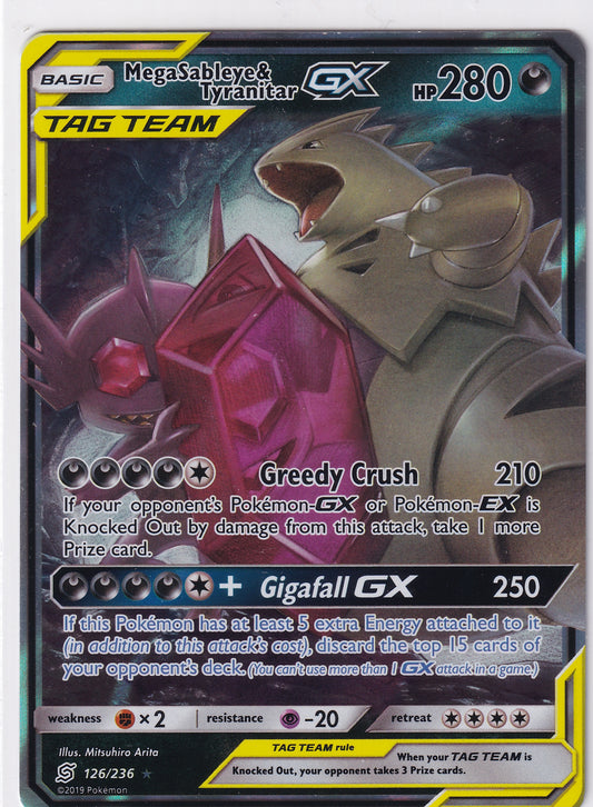 *MP* Mega Sableye & Tyranitar GX Tag Team 126/236 Pokemon Sun & Moon Unified Minds