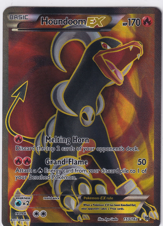 *LP* Houndoom EX Full Art Ultra Rare - BREAKthrough 153/162 Pokemon Card