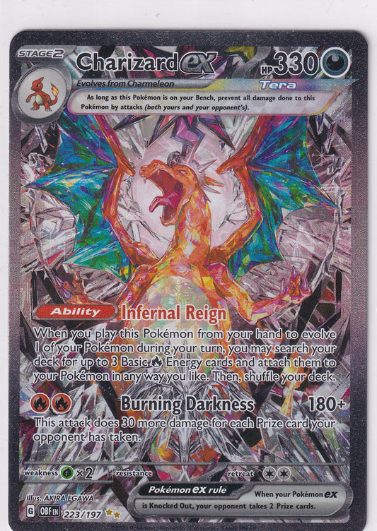 Charizard ex Illustration Rare Obsidian Flames 223/197 Pokemon Card
