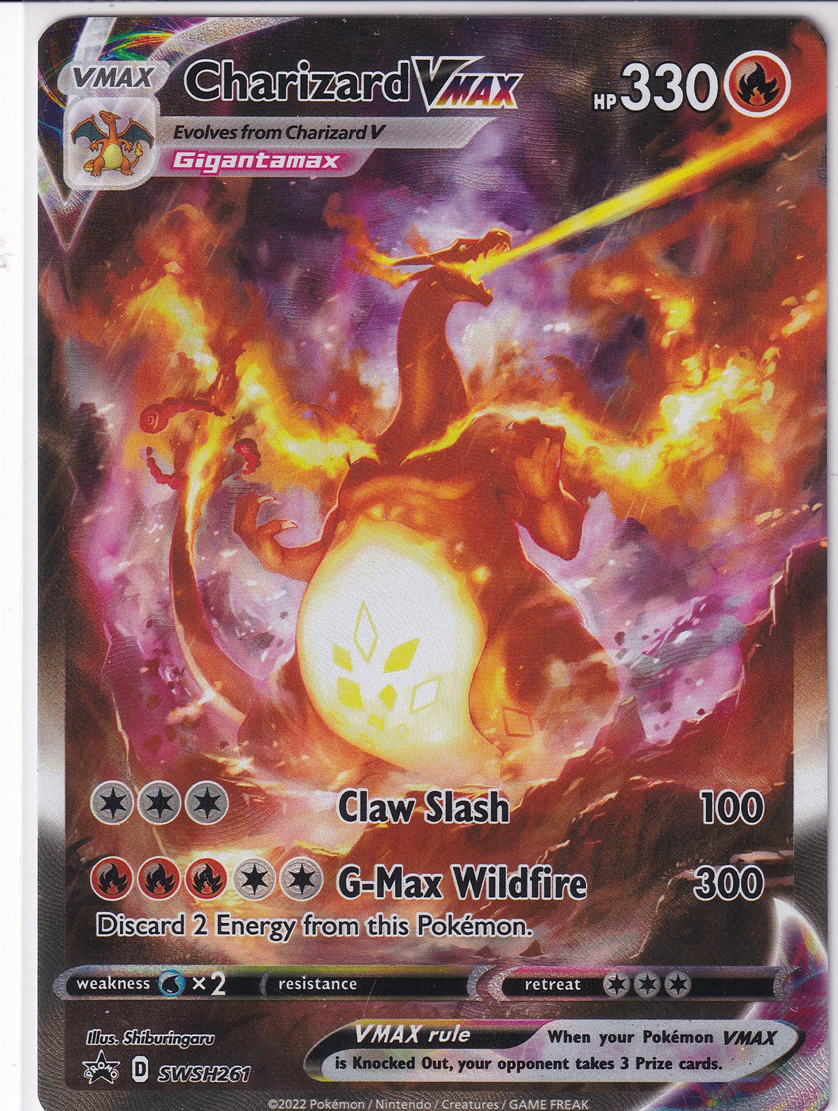 Charizard VMax Promo Holofoil - Sword & Shield Promo SWSH 261 Pokemon Card