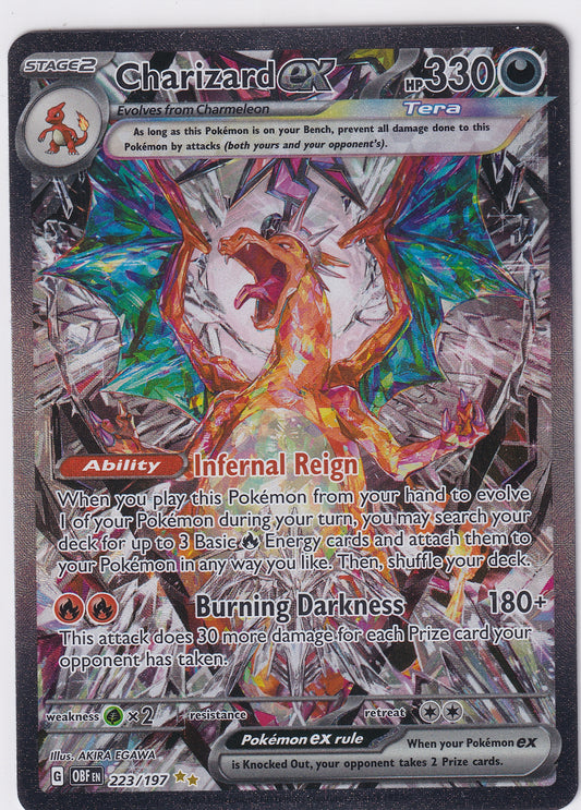 *LP* Charizard EX Special Illustration Rare - Obsidian Flames  223/197 Pokemon Card