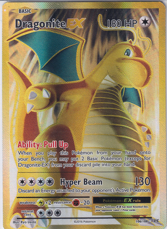 Dragonite EX Evolutions 106/108 Pokemon Card