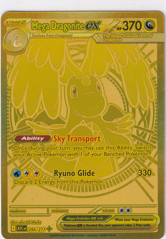 Mega Dragonite ex Gold Rare Ascended Heroes 295/217