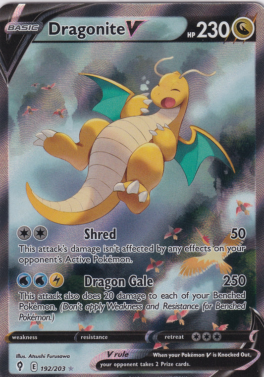 Dragonite V (Alternate Full Art) Evolving Skies Ultra Rare 192/203