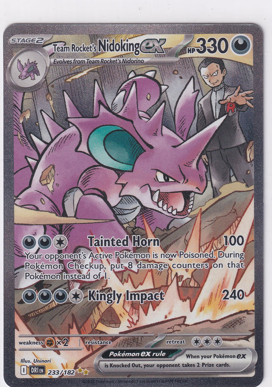 Team Rocket's Nidoking EX Special Illustration Rare - Destined Rivals 233/182 Pokemon Card