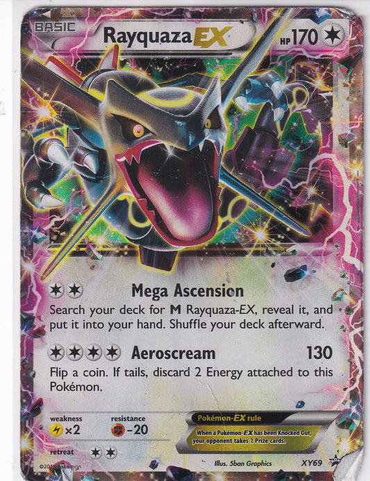 *DMG* Rayquaza EX Shiny Promo - XY Promo XY69 Pokemon Card