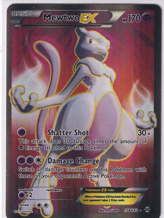 *LP* Mewtwo EX Ultra Rare - BREAKthrough 158/162 Pokemon Card