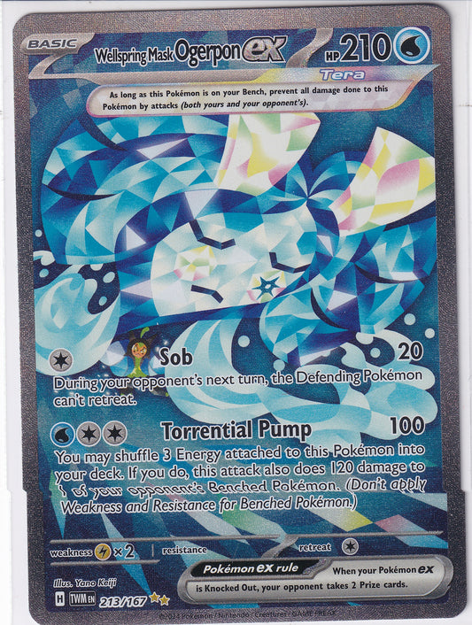 Wellspring Mask Ogerpon EX Special Illustration Rare - Twilight Masquerade 213/167 Pokemon Card