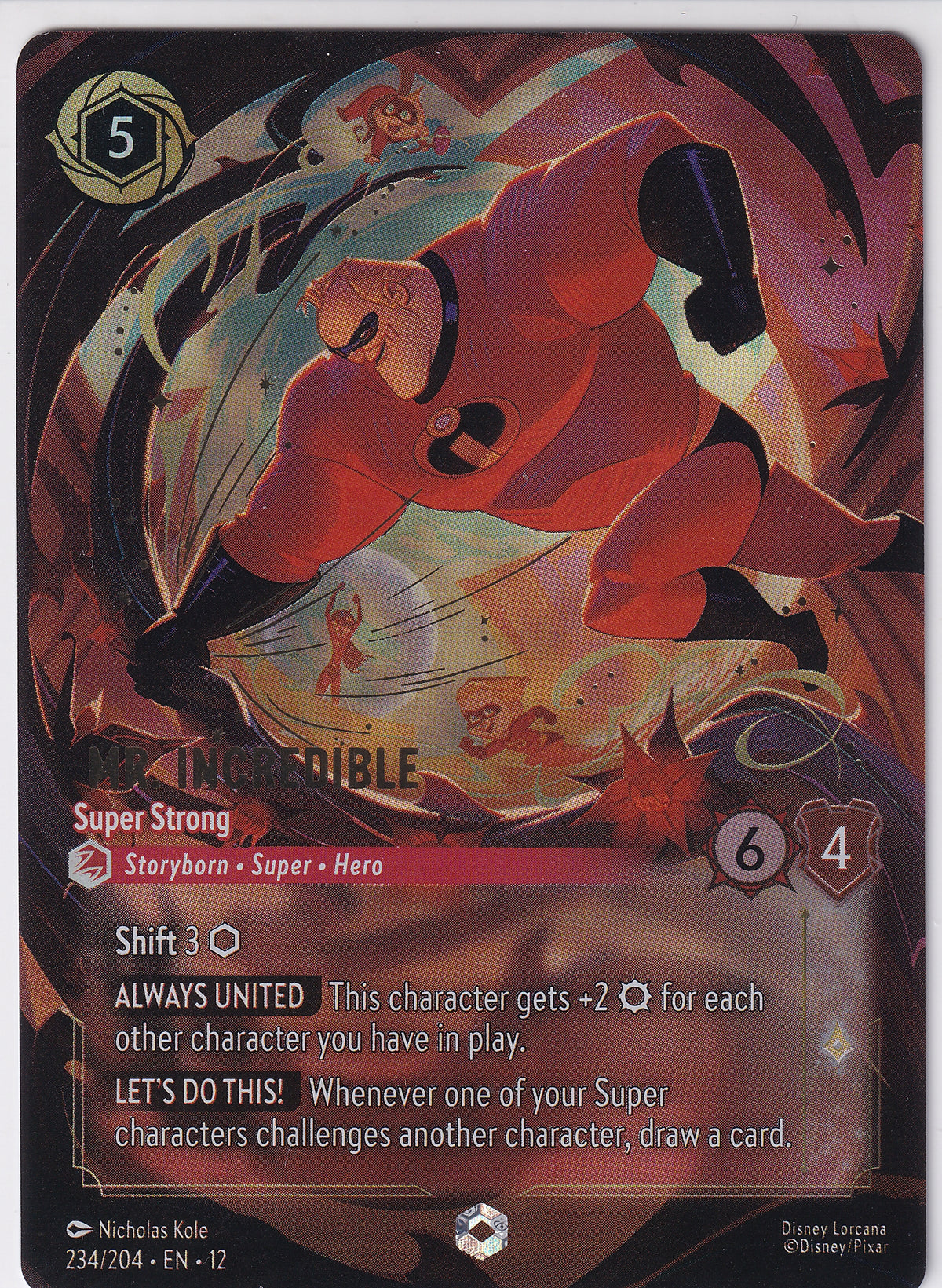 Mr Incredible Super Strong Enchanted - Wilds Unknown 234/204 Lorcana Card